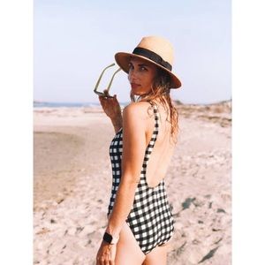 J Crew Gingham One Piece Swimsuit